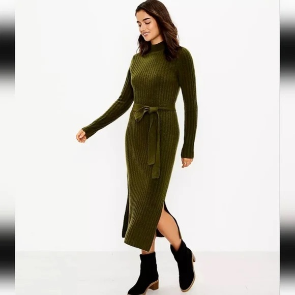 LOFT Dresses & Skirts - Loft Women’s Ribbed Knit Midi Sweater Dress